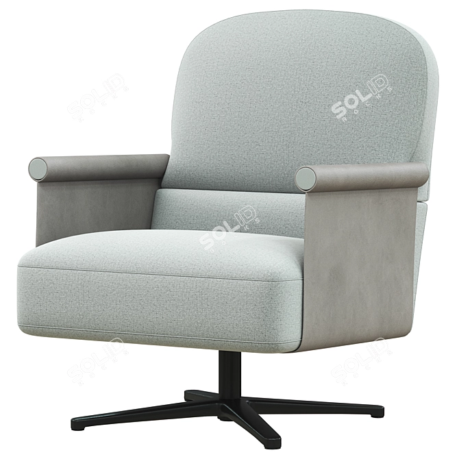 Sleek Italian Ditre Beyl Armchair 3D model image 2