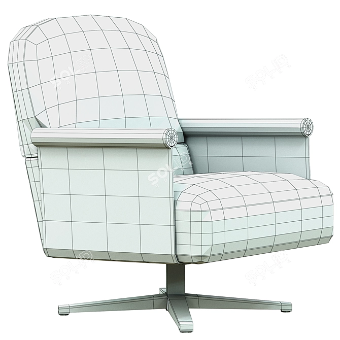 Sleek Italian Ditre Beyl Armchair 3D model image 4