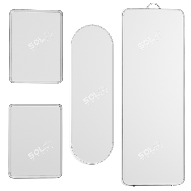 Modern Minimalist Norm Mirror 3D model image 2