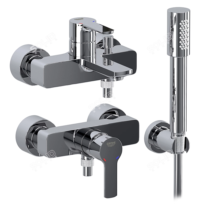 GROHE Linear Set: High-Quality Vray and Corona Compatible 3D Model 3D model image 7