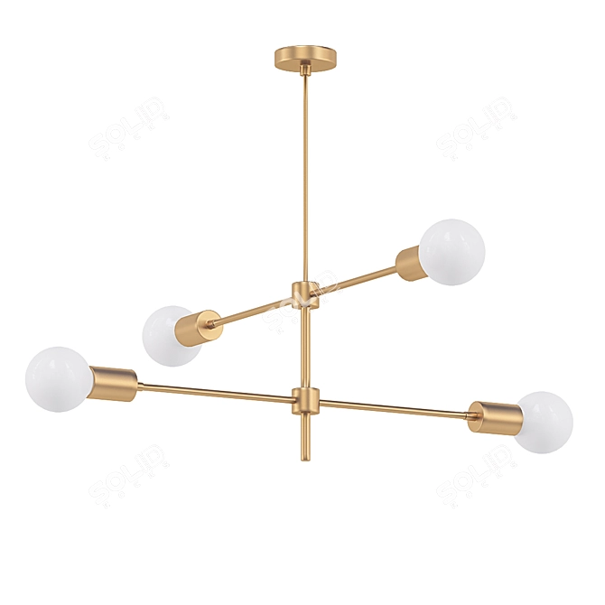 Elegant Orb Chandelier: Modern Mobile Light 3D model image 1