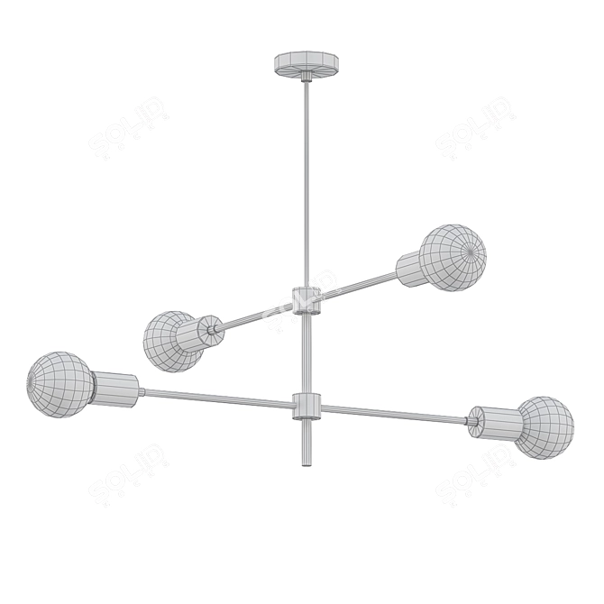 Elegant Orb Chandelier: Modern Mobile Light 3D model image 2