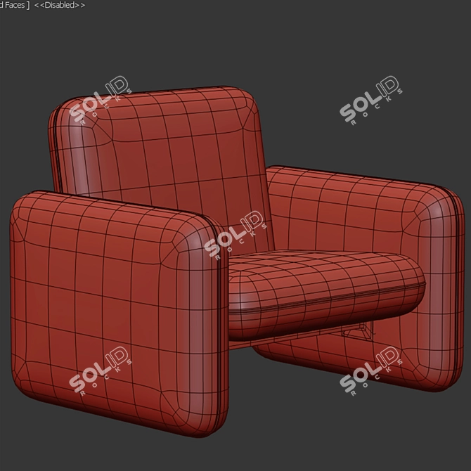 Wilkes Armchair: Stylish Comfort by Herman Miller 3D model image 2