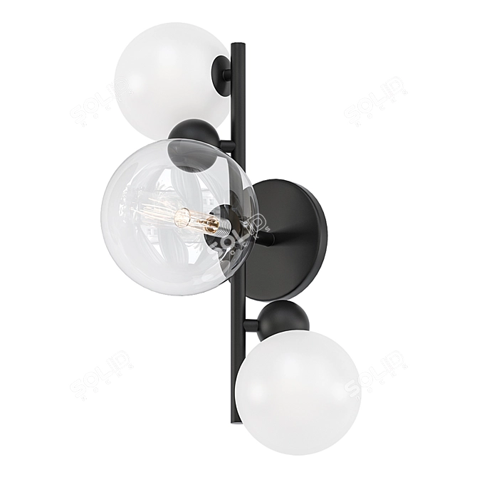 Scandinavian Glass Wall Sconce 3D model image 1