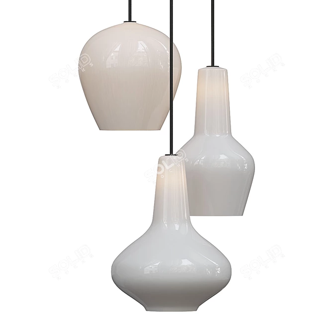 Mid-Century Murano Lamp: Massimo Vignelli 3D model image 1