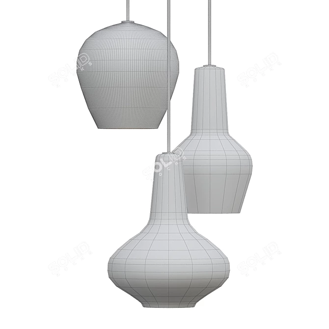 Mid-Century Murano Lamp: Massimo Vignelli 3D model image 2