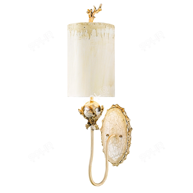 Elegant Flambeau Trellis Wall Lamp 3D model image 1