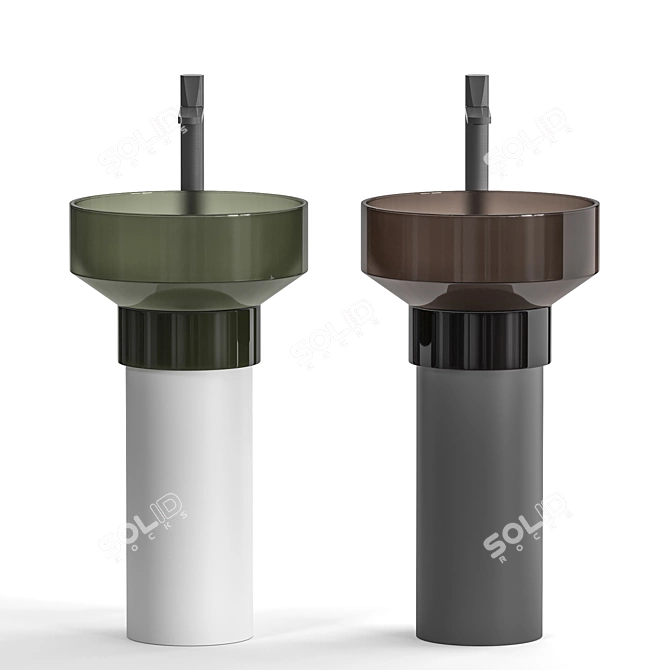 Borghi Freestanding Washbasin: Elegant and Functional! 3D model image 1