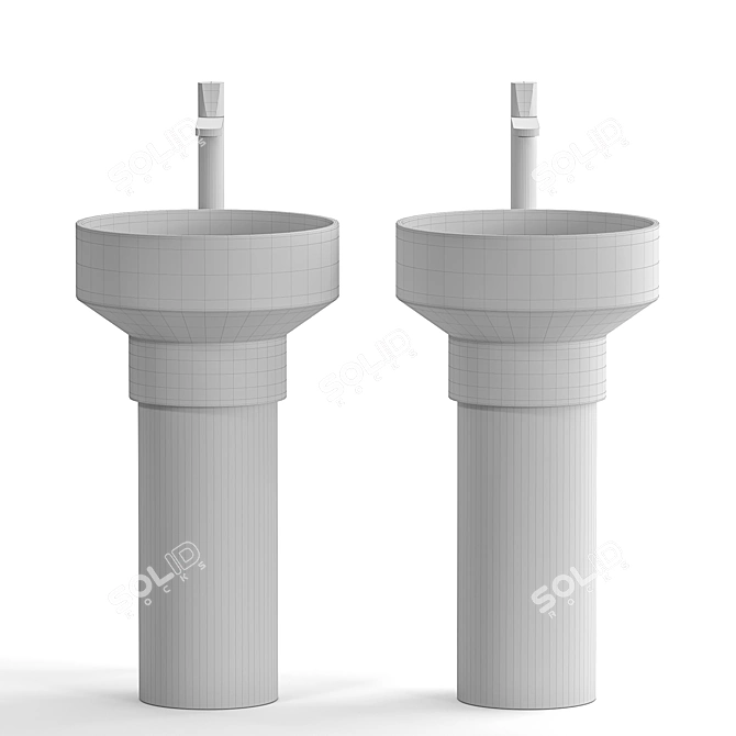 Borghi Freestanding Washbasin: Elegant and Functional! 3D model image 4