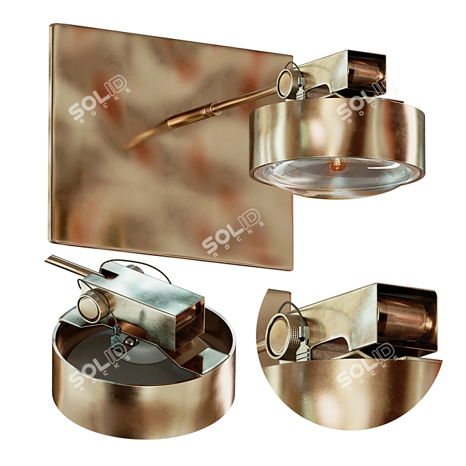 Sleek Modern Work Light 3D model image 1