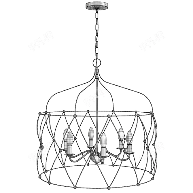 Eponini Lantern: Sleek Modern Design 3D model image 2