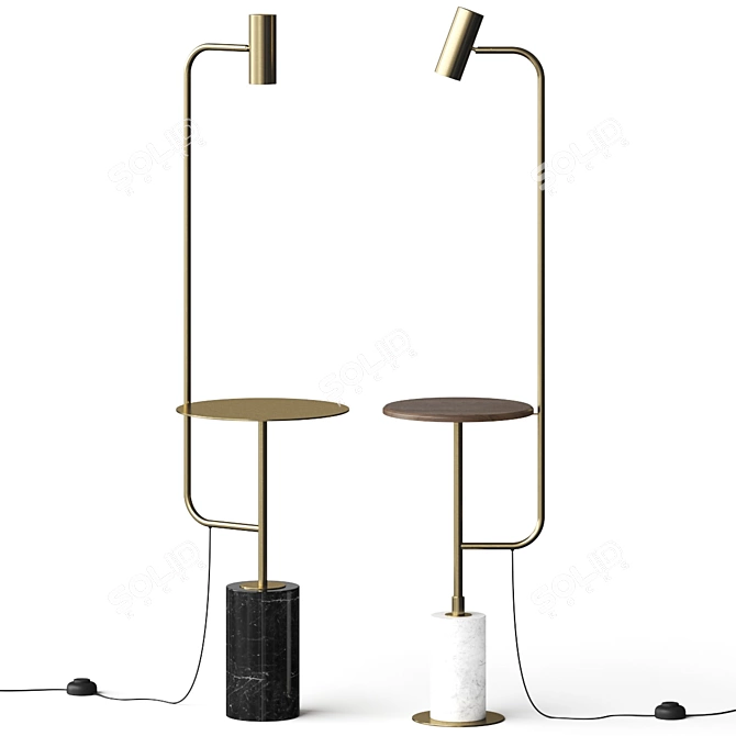 Modern Dual-Light Cosmorelax Floor Lamp 3D model image 1