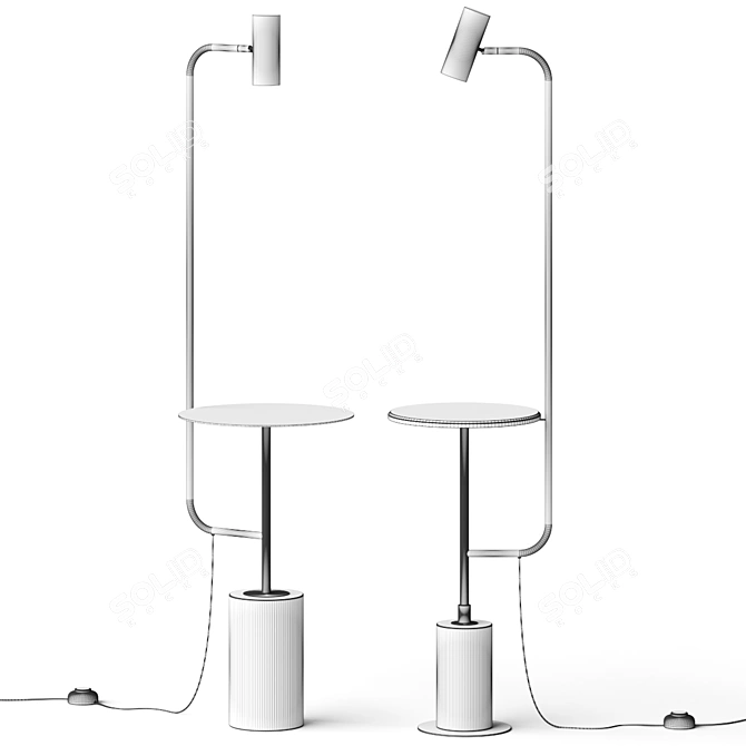 Modern Dual-Light Cosmorelax Floor Lamp 3D model image 3