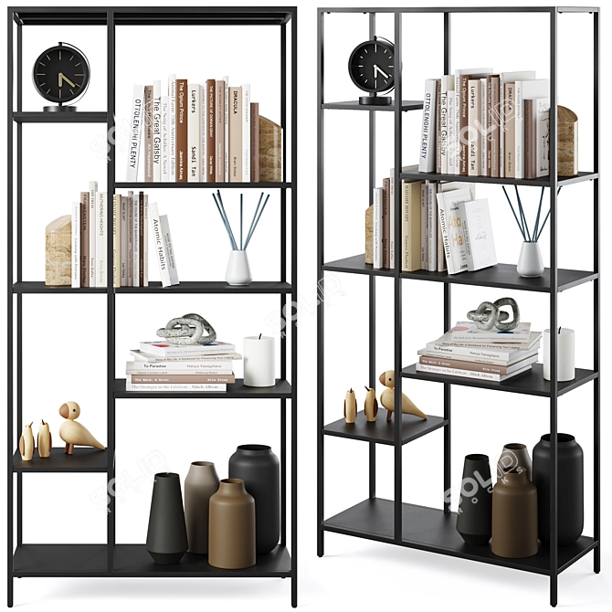 Modern Bookcase Newcastle: Sleek Design, Ample Storage 3D model image 1