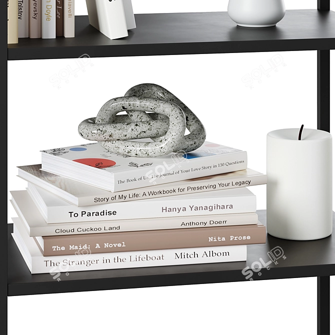Modern Bookcase Newcastle: Sleek Design, Ample Storage 3D model image 2