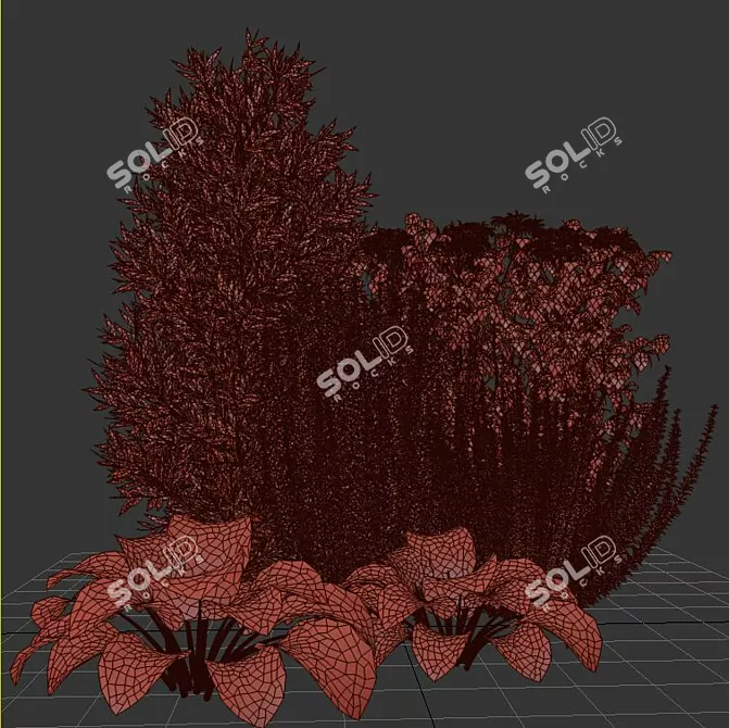 Bush Landscape Set: Versatile, Realistic, 2015 3D model image 7