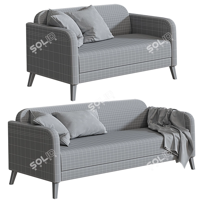 Ikea Linanes Sofa - Versatile and Stylish 3D model image 2