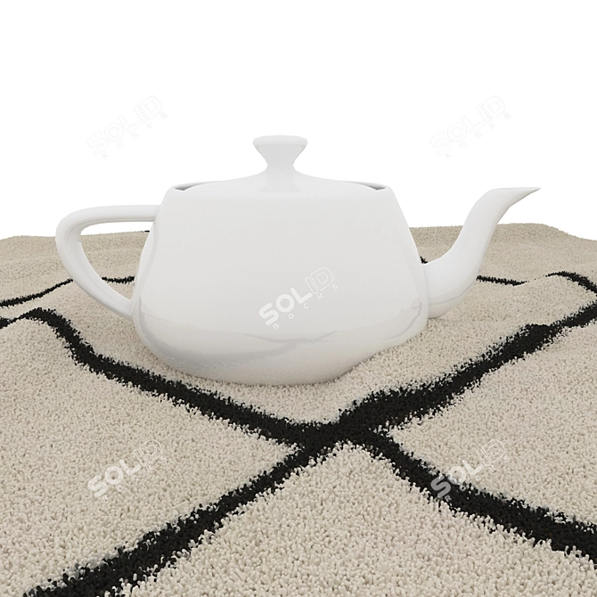 Versatile Round Rug Set - 6 Rugs for Any Perspective! 3D model image 5