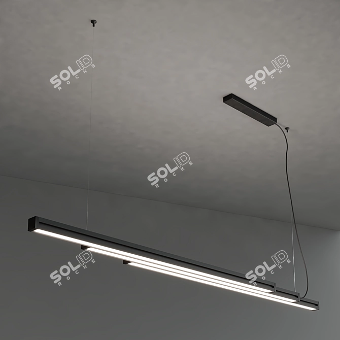 Sleek Glide Pendant Light 3D model image 3