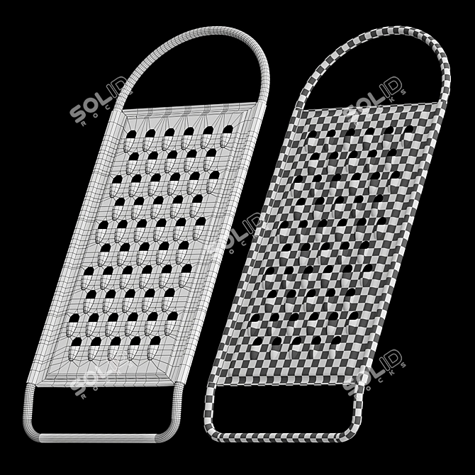 Vegetable Grater: Effortless Food Preparation 3D model image 3