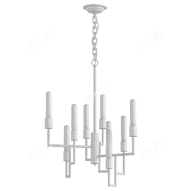 Elegant Harmony Chandelier 3D model image 2