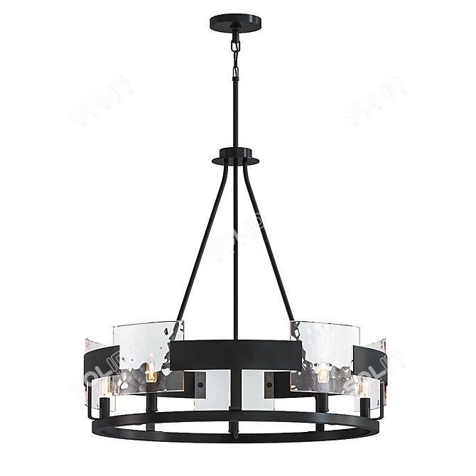 Stratum V-Ray Chandelier: Modern Elegance Illuminated 3D model image 1