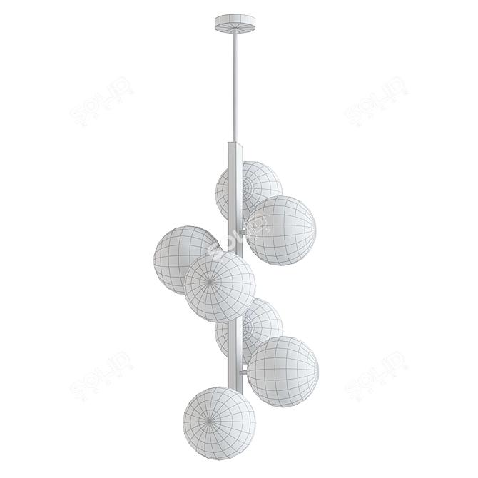 Moonglow Cascading Pendant Chandelier 3D model image 2