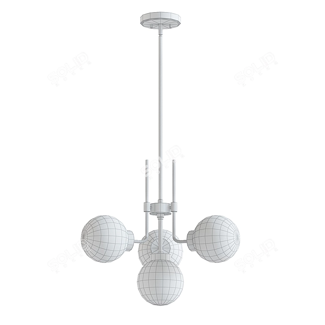 Elegant Parsons Chandelier 3D model image 2