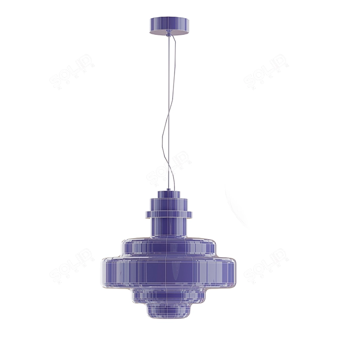 KAISHI ART: Stylish Glass Pendant Lamp 3D model image 2