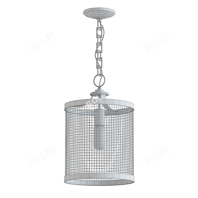 Elegant Elena Metal LED Lantern 3D model image 2