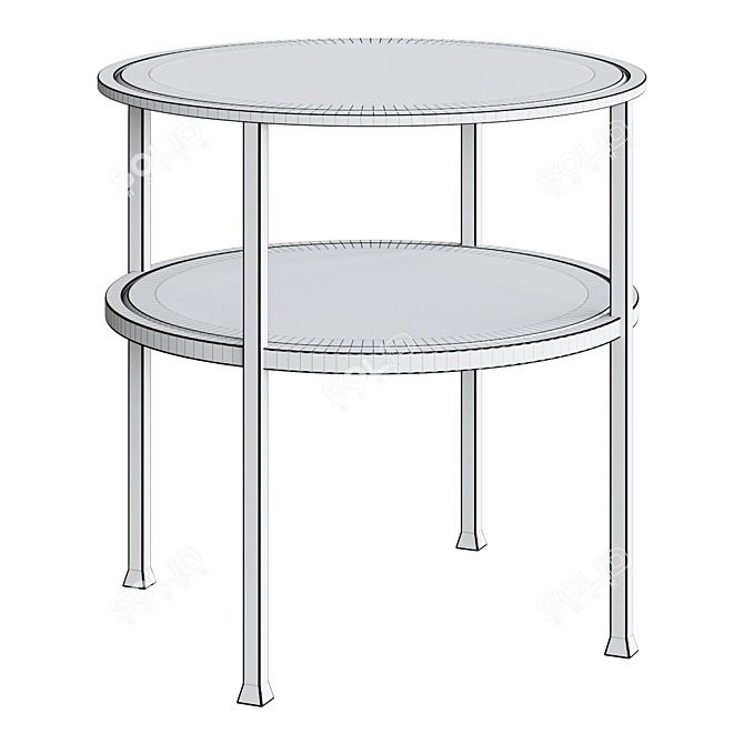 Pottery Barn Tanner Round Coffee Table (24") 3D model image 2