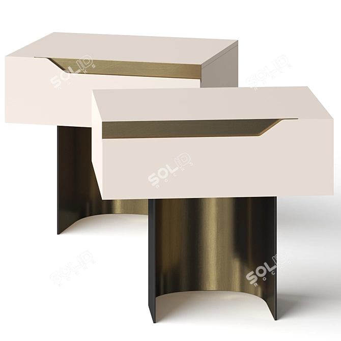 Cantori Mirage Nightstand - Sleek and Stylish 3D model image 2