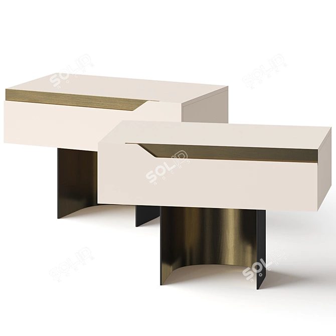 Cantori Mirage Nightstand - Sleek and Stylish 3D model image 3