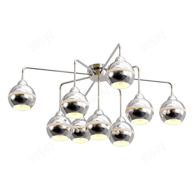 Modern Freya Crystal Chandelier 3D model image 1