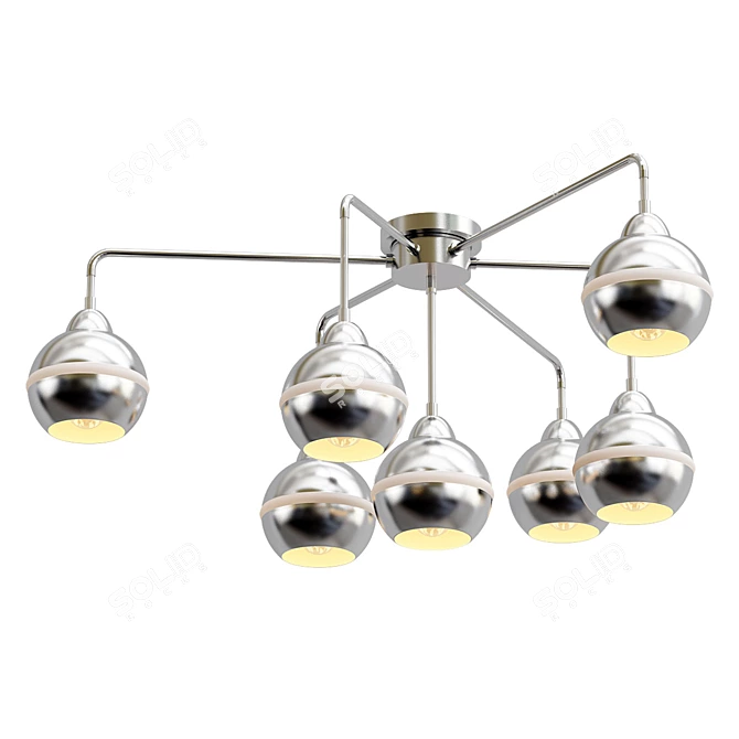 Elegant Freya Ceiling Chandelier 3D model image 1