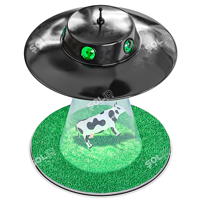 Cow Abduction Lamp: German Designer's Night Light 3D model image 2