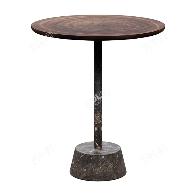 Sleek Haywood Round Coffee Table 3D model image 1