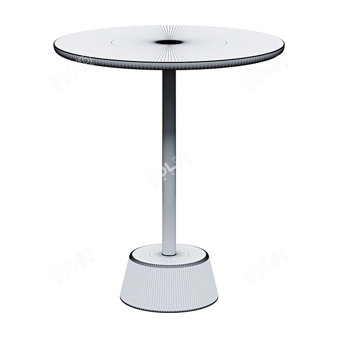 Sleek Haywood Round Coffee Table 3D model image 2