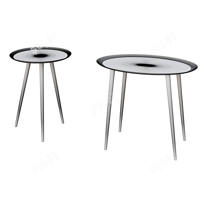 Stylish Euclid Metal End Table 3D model image 2