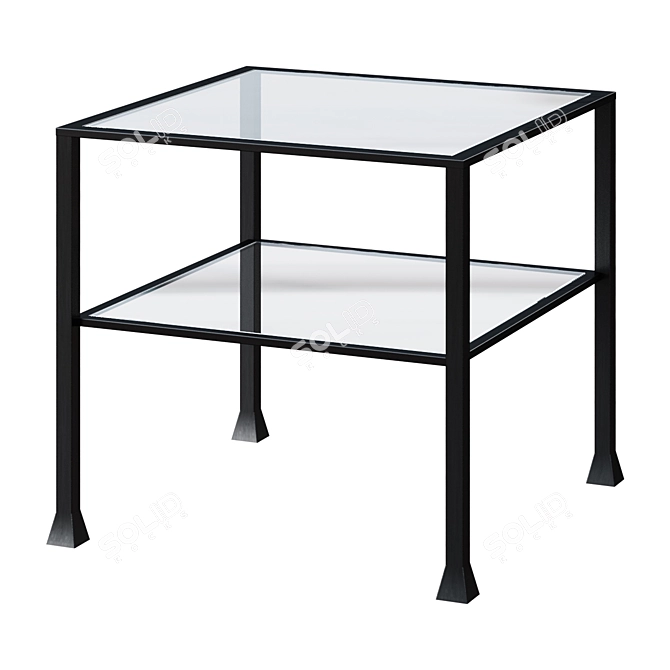 Sleek Square Bunching Coffee Table 3D model image 1