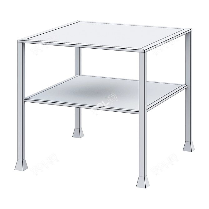 Sleek Square Bunching Coffee Table 3D model image 2