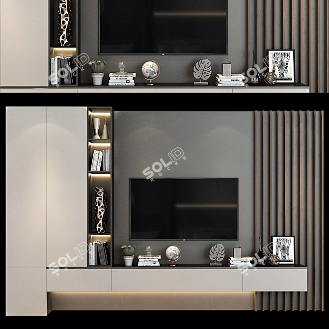 Modern TV Wall Unit: Chelsi 3D model image 1