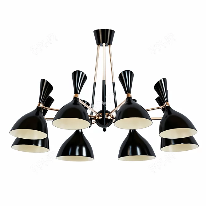 Elegant Sequence Chandelier 3D model image 1