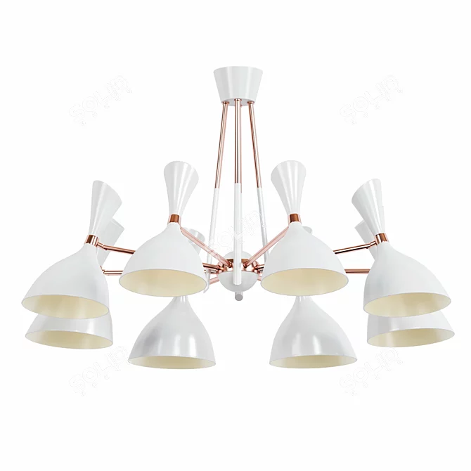 Elegant Sequence Chandelier 3D model image 2