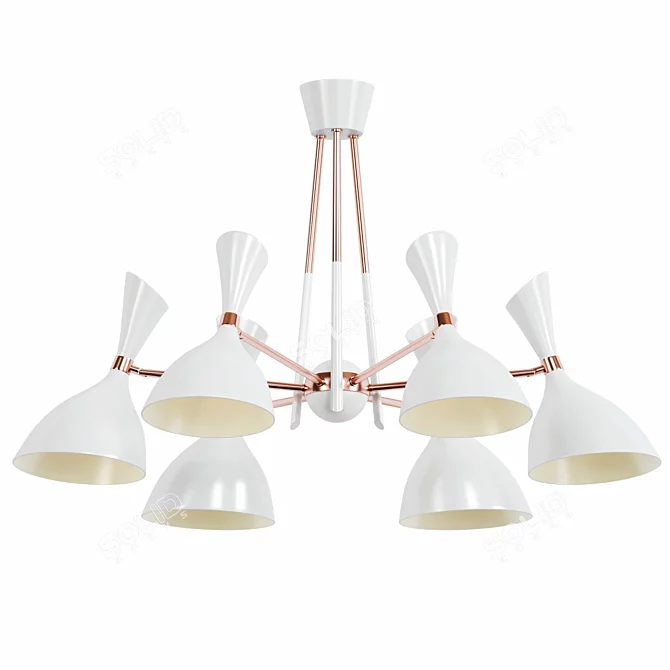 Modern Sequence Chandelier 3D model image 2