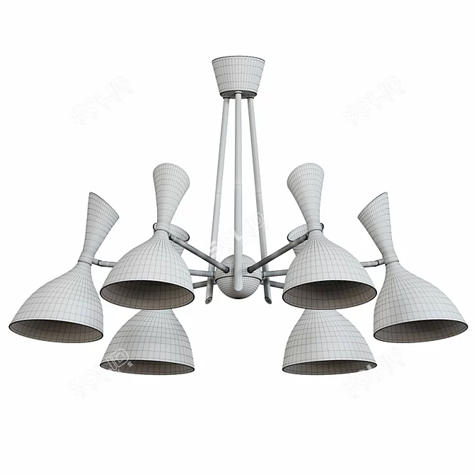 Modern Sequence Chandelier 3D model image 3