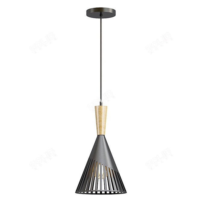 Contemporary Fire-inspired Pendant Chandelier 3D model image 1