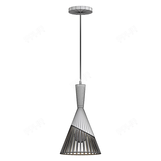Contemporary Fire-inspired Pendant Chandelier 3D model image 2