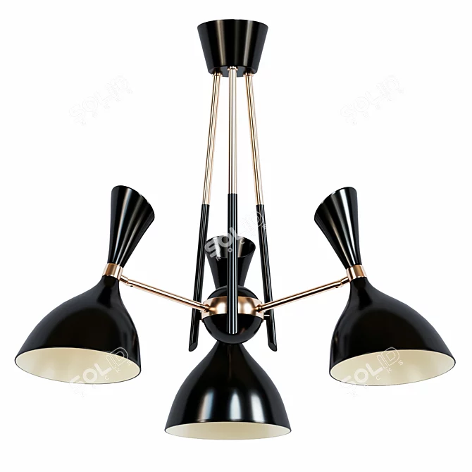 Sleek Sequence Pendant Light 3D model image 1