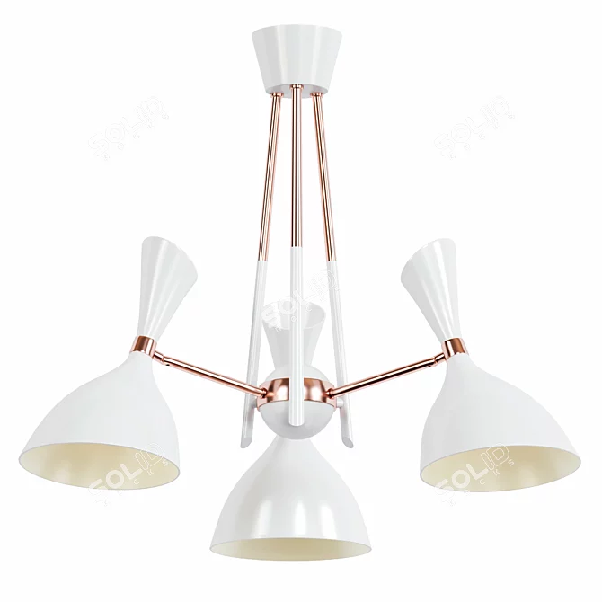 Sleek Sequence Pendant Light 3D model image 2